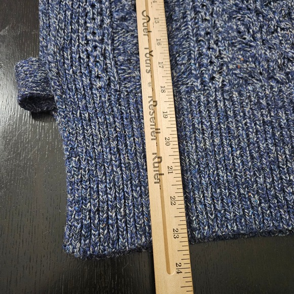 Veronica Beard Collina Heathered Blue Cable Knit Turtleneck Sweater Vest M/L - Picture 11 of 11